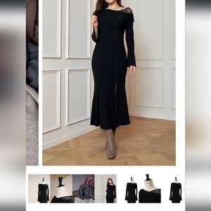 HERLIPTO Lace Knit dress